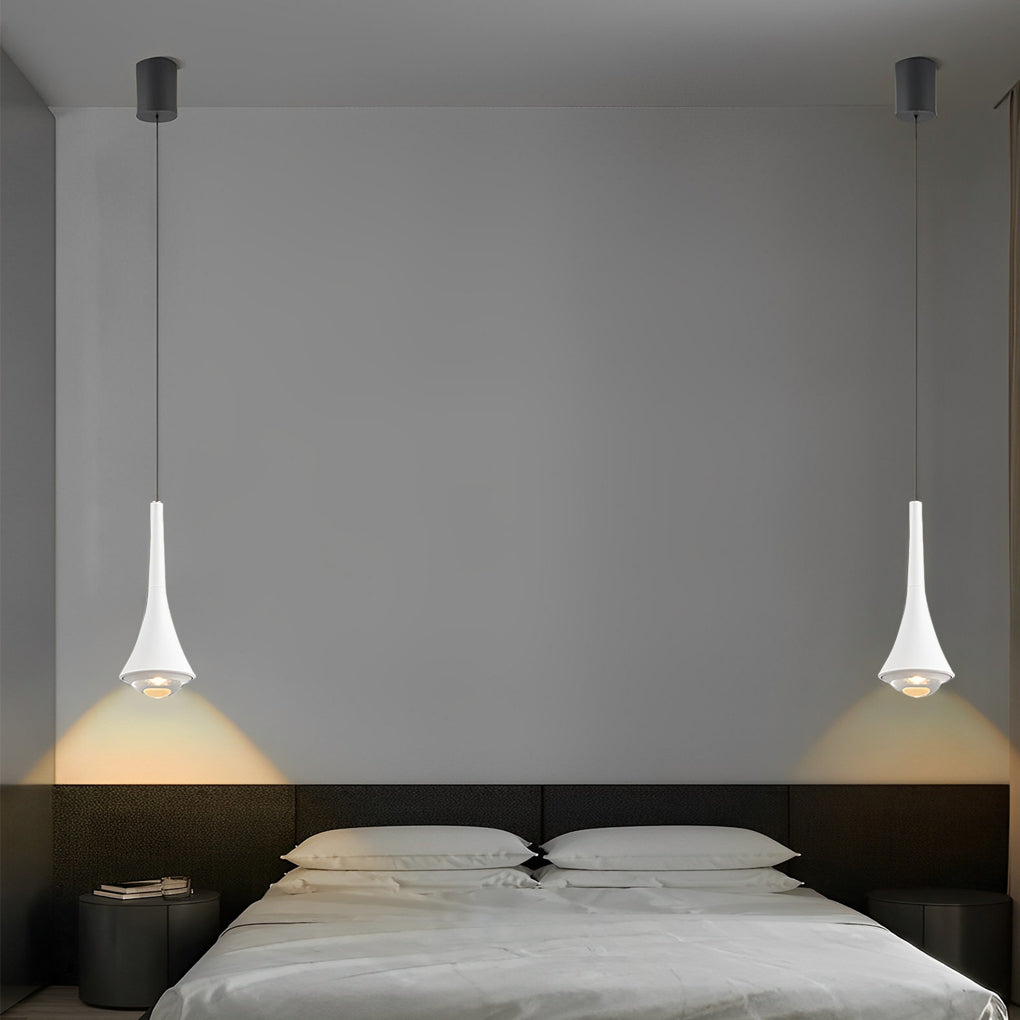 Adjustable Modern LED Pendant Light with Aluminum & Glass Shade