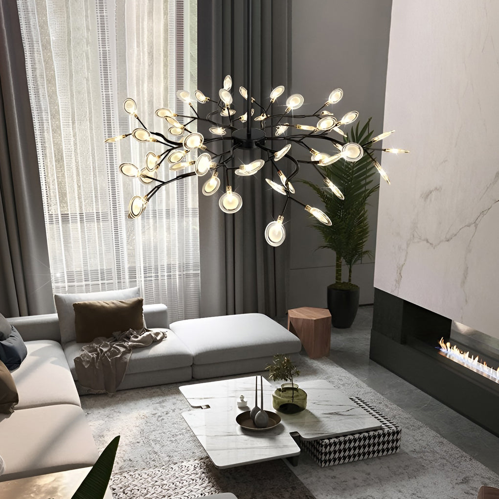Branch Design Modern Chandelier with Acrylic Shades