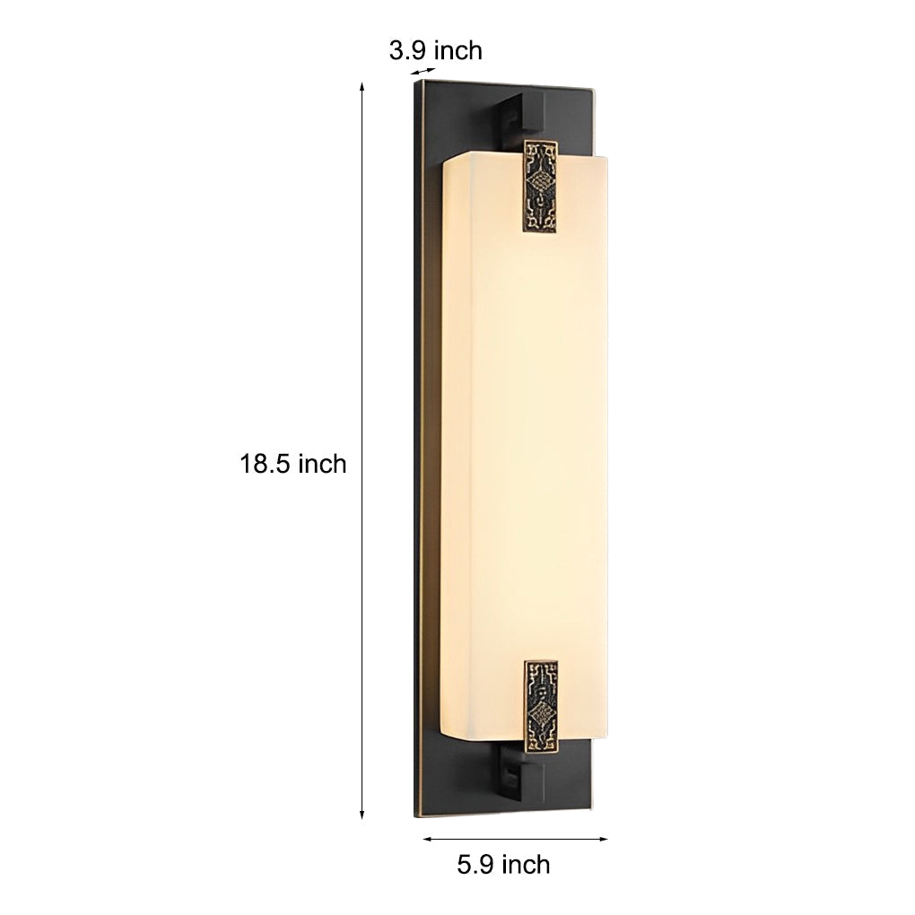 Outdoor Waterproof LED Wall Light with Marble Shade