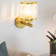 Modern Crystal Glass Wall Sconce with Rotating Shade