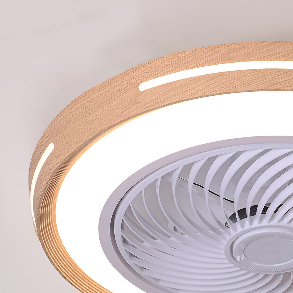 Modern Bladeless Ceiling Fan with LED Light & Remote Control