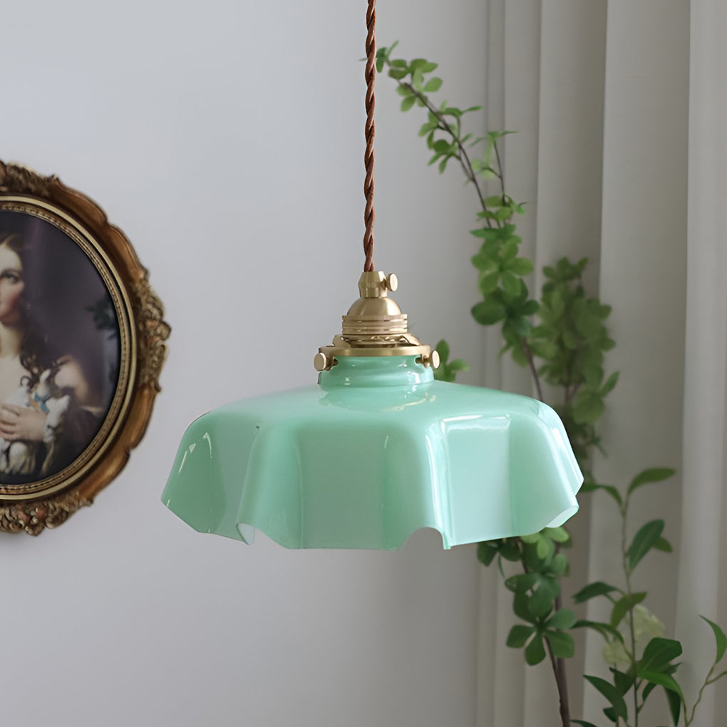 Modern Round Glass Pendant Light 4W Adjustable Island Chandelier