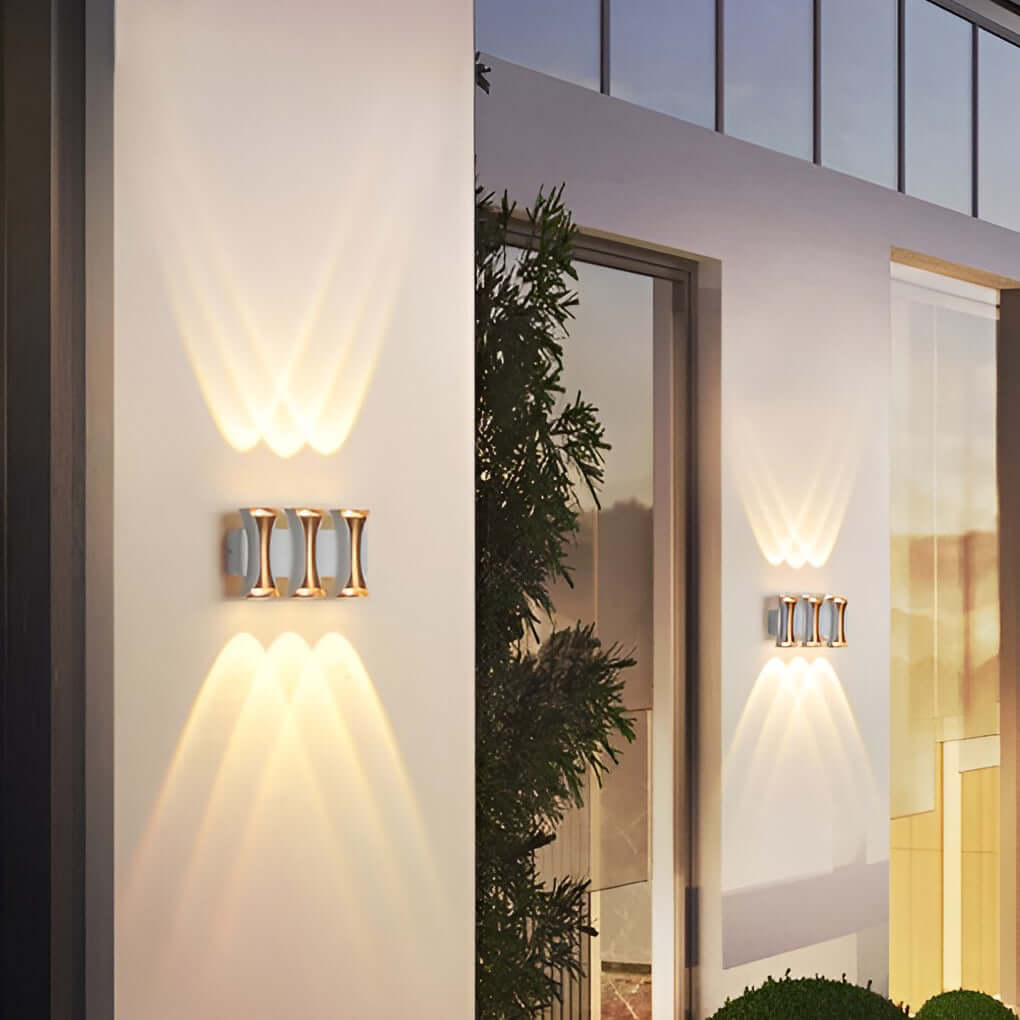 Modern LED Outdoor Wall Sconce - Up Down Light Waterproof IP54