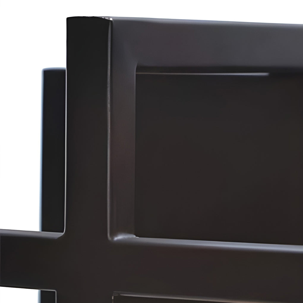 Rectangular Industrial Wall Sconce - Black Metal Vintage Design