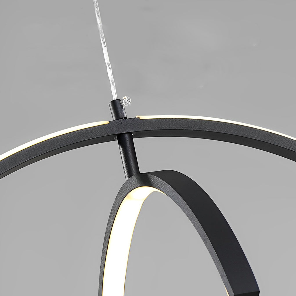 Adjustable Ring LED Pendant Light Modern Aluminum Kitchen Lighting