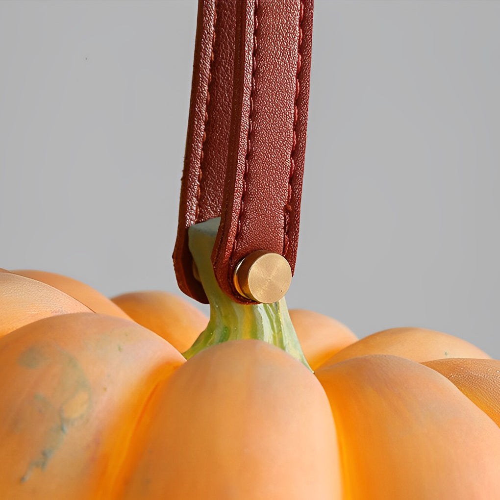 Modern Pumpkin LED Outdoor Lantern with USB Charging & Handle