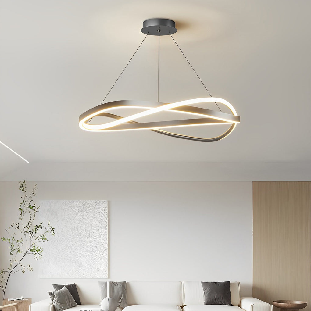 Wave Ring Chandelier Modern Dimmable LED Pendant Light