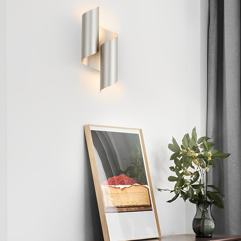 Geometric Up Down Wall Sconce Set - Modern Metal Lighting (2pcs)