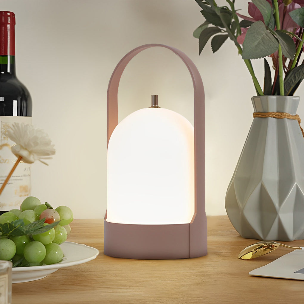 Portable LED Lantern Table Lamp with Dimmable Warm Light
