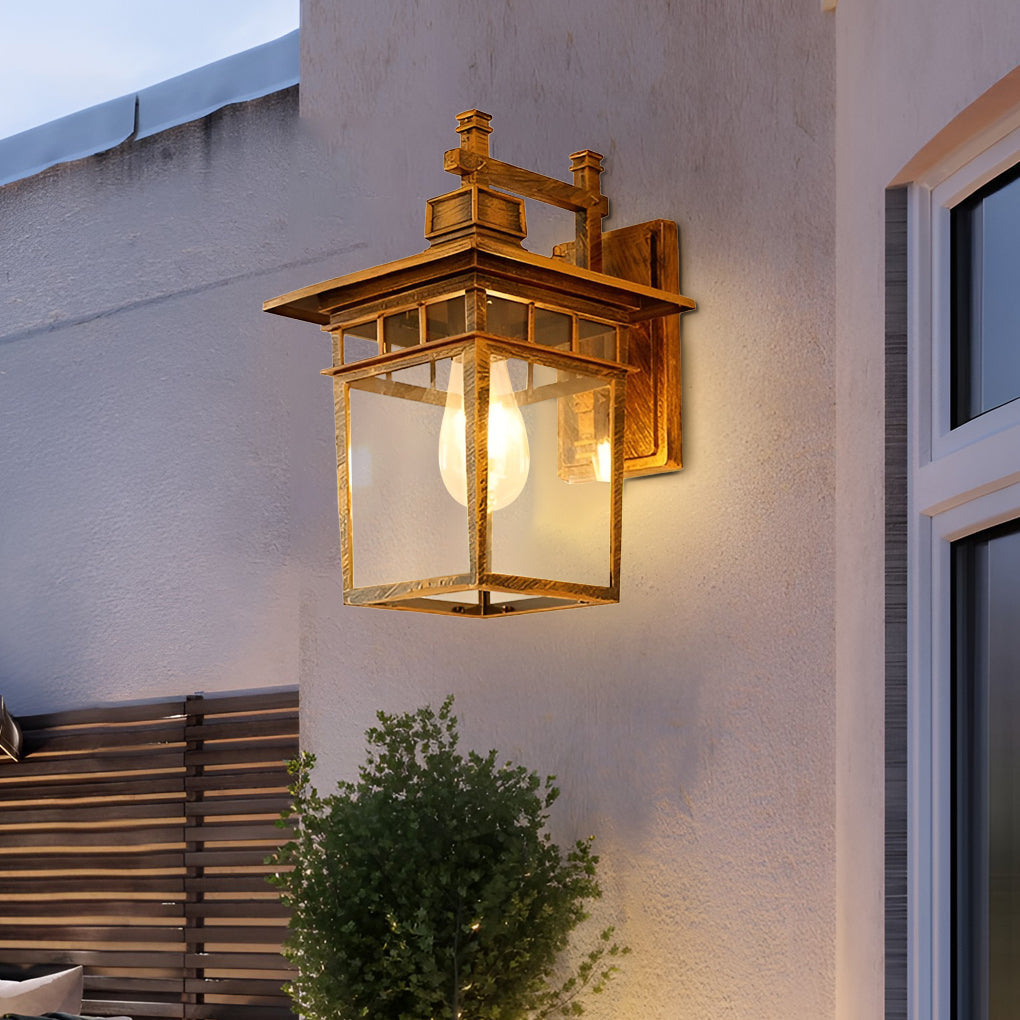 Industrial Glass Outdoor Wall Sconce Waterproof LED Lamp