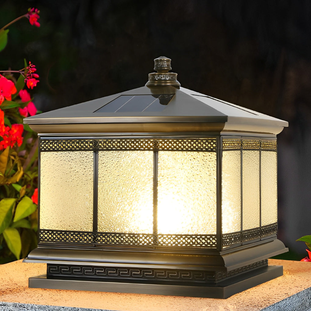 Solar Fence Post Light with Four-Step Dimming | Waterproof Outdoor