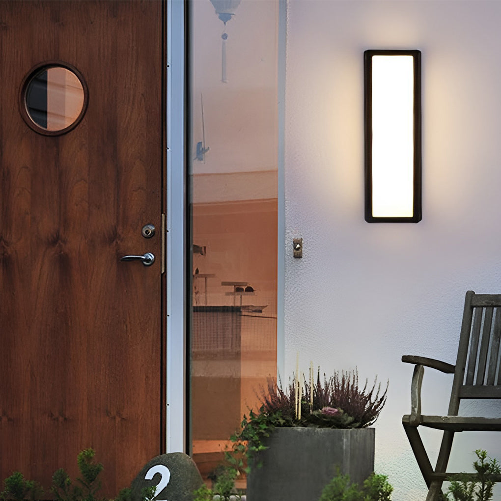 Modern Black Waterproof Motion Sensor LED Outdoor Wall Light