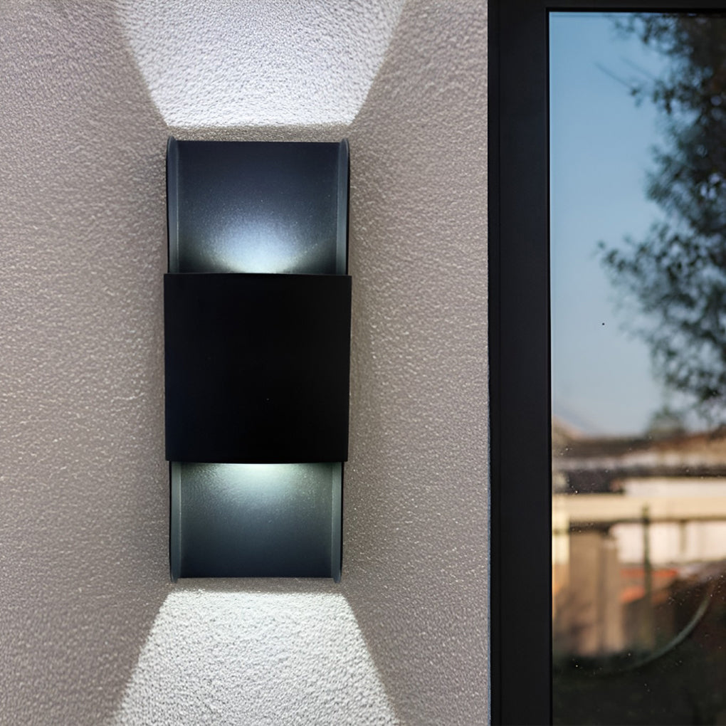 Modern Aluminum Up Down Outdoor Wall Light - Waterproof LED Sconce