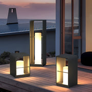 Rectangular Waterproof Modern Solar LED Outdoor Lantern