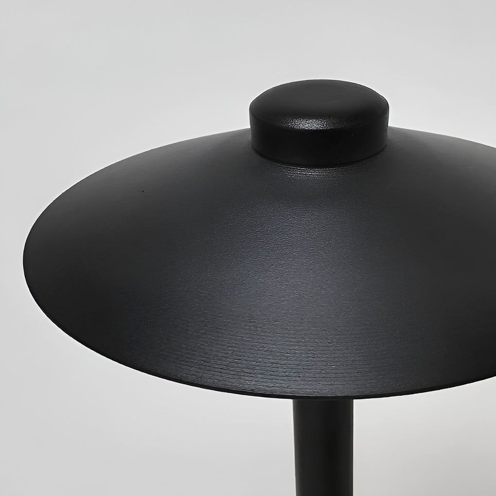 Modern Mushroom LED Outdoor Path Light Black Aluminum 7W