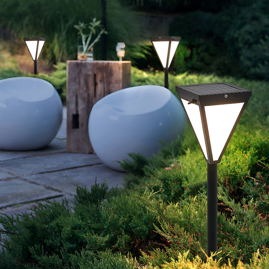 Solar LED Pathway Post Light - Modern Outdoor Landscape Lighting