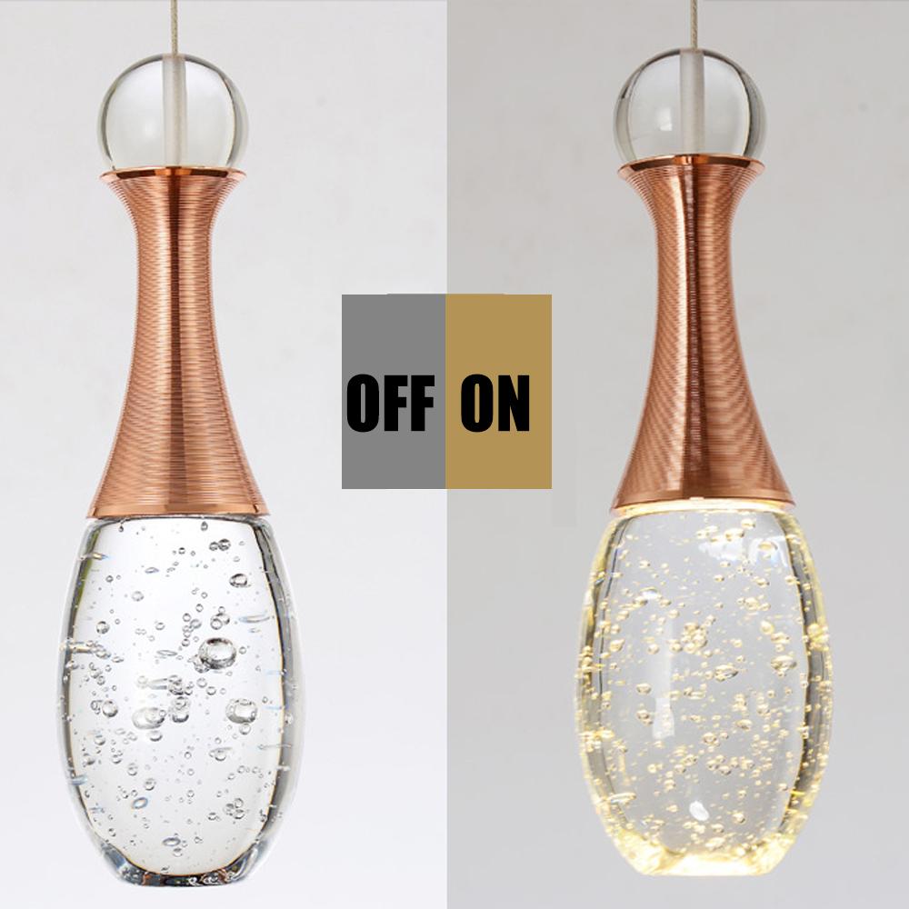 Crystal Globe Mini Pendant Light with Electroplated Metal Finish