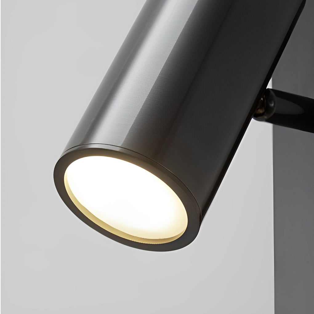 Modern Black Gold LED Wall Sconce with Adjustable Spotlight