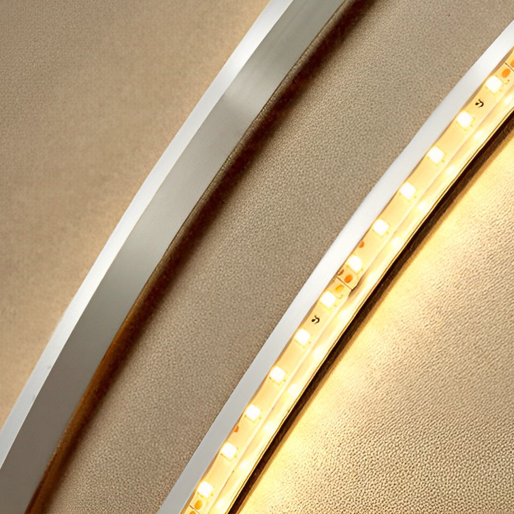 Modern Feather Resin Wall Sconce with Dimmable LED Strip - White