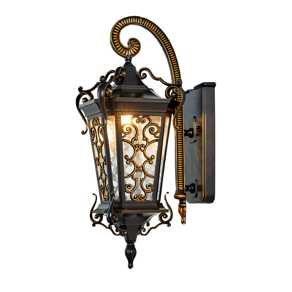 Modern Retro Outdoor Wall Lamp Waterproof Aluminum & Glass