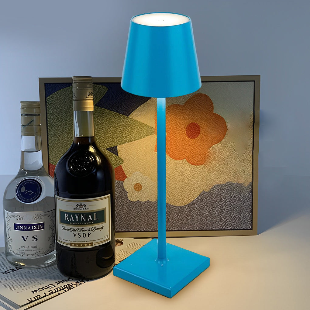 Modern Aluminum Rechargeable Touch Control Portable Table Lamp