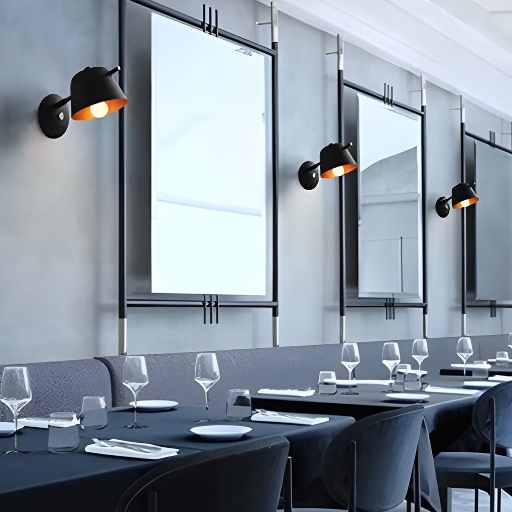 Modern Matte Metal Wall Sconce - Nordic Hat Design Lighting