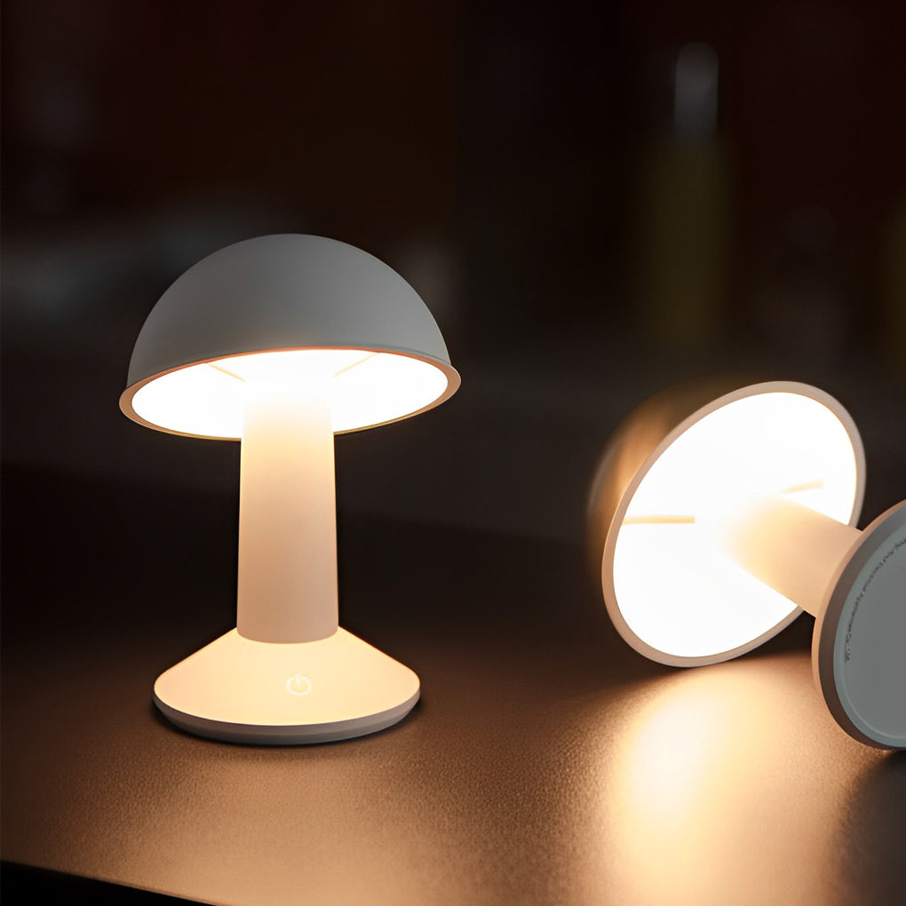 Cordless Touch Control Tiltable Mushroom Table Lamp