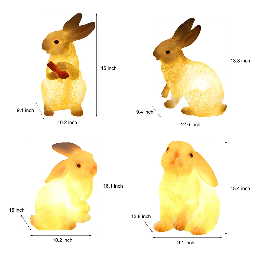 Modern Rabbit Garden Light Resin Fiberglass Outdoor Waterproof