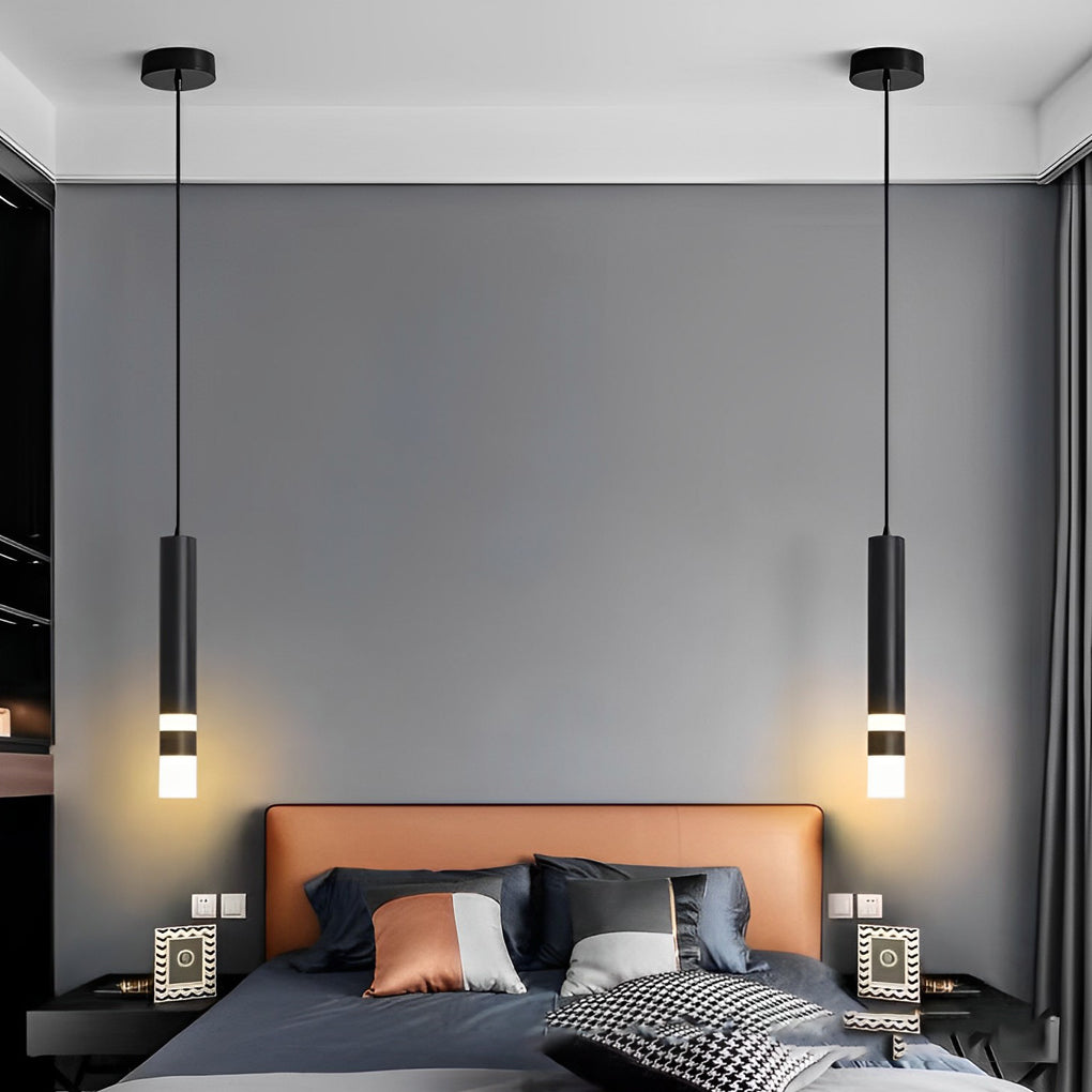 Modern LED Pendant Light Black Aluminum Acrylic Kitchen Island