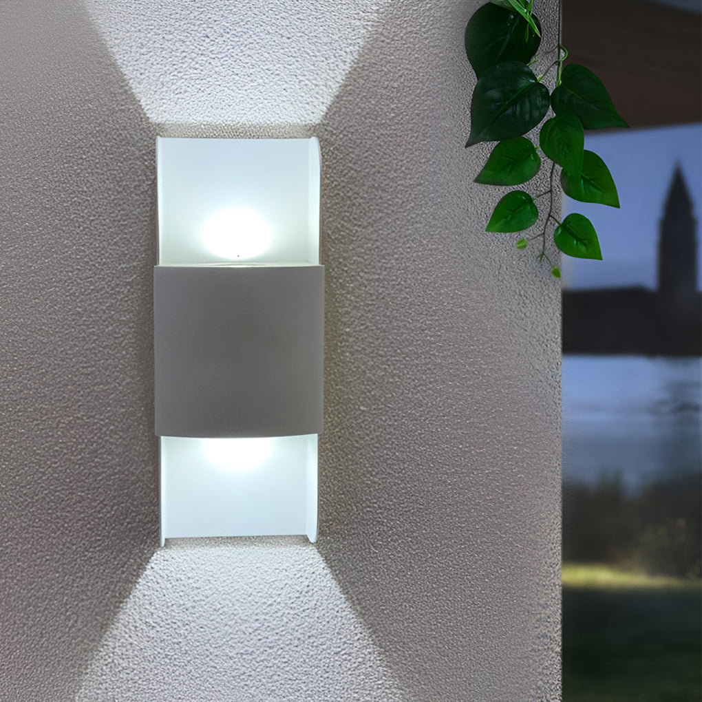 Modern Aluminum Up Down Outdoor Wall Light - Waterproof LED Sconce