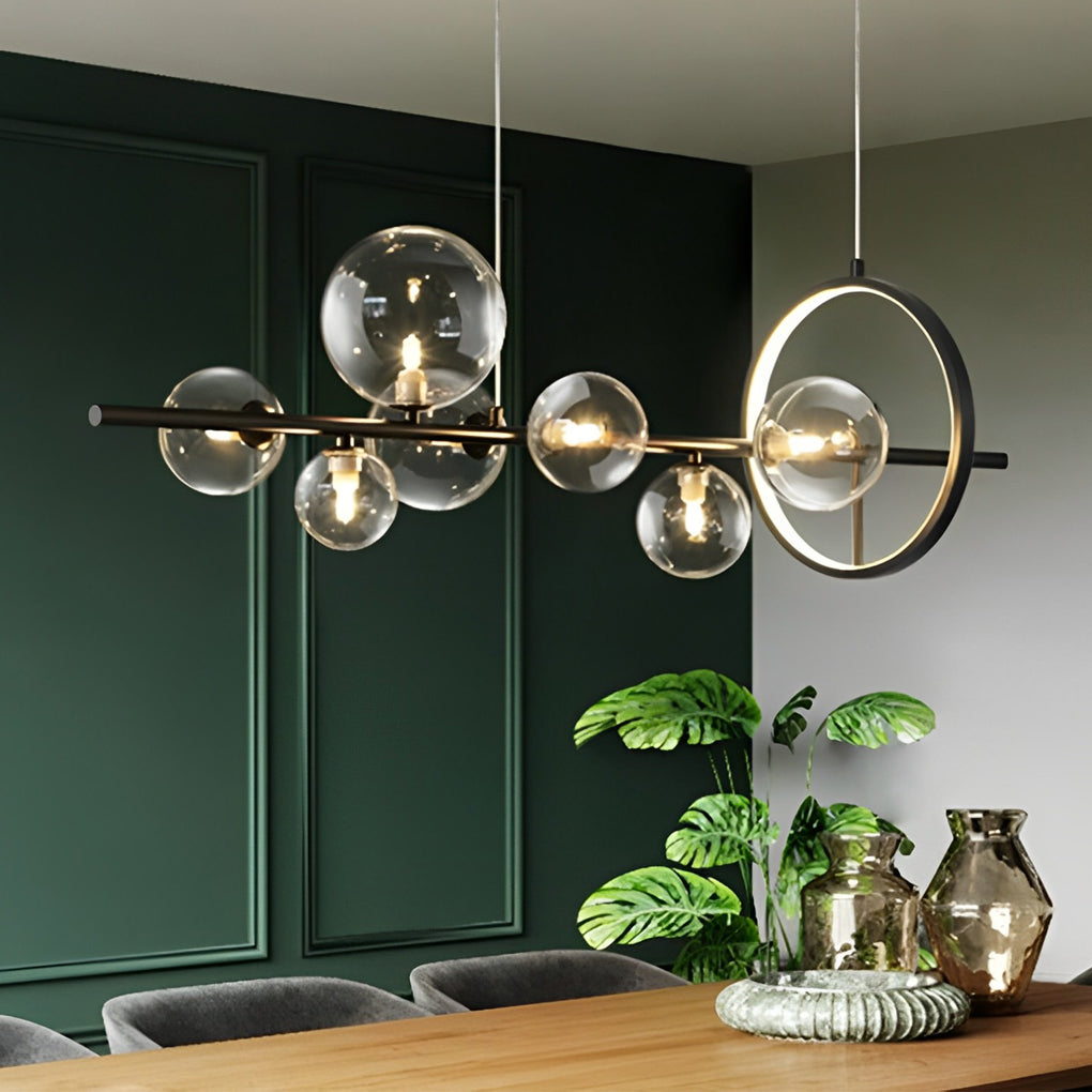 Modern Glass Bubble Chandelier – Black Nordic Pendant Light