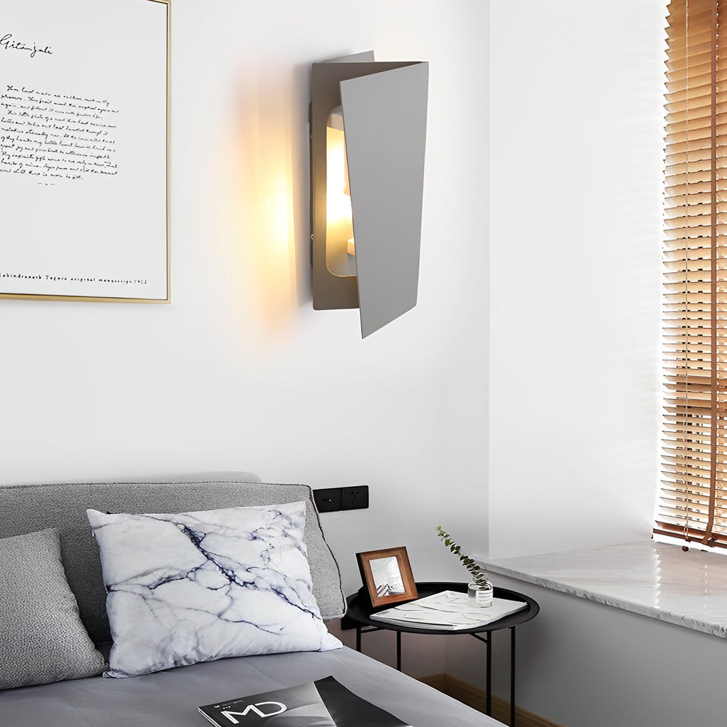 Folding Rectangular Iron LED Wall Sconce - Modern Up & Down Light