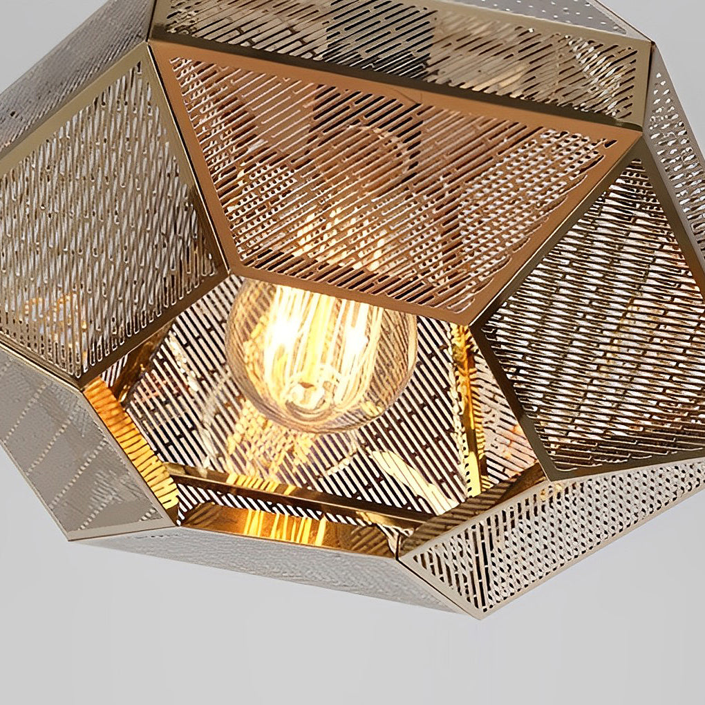 Geometric Stainless Steel Pendant Light - Modern Nordic Design