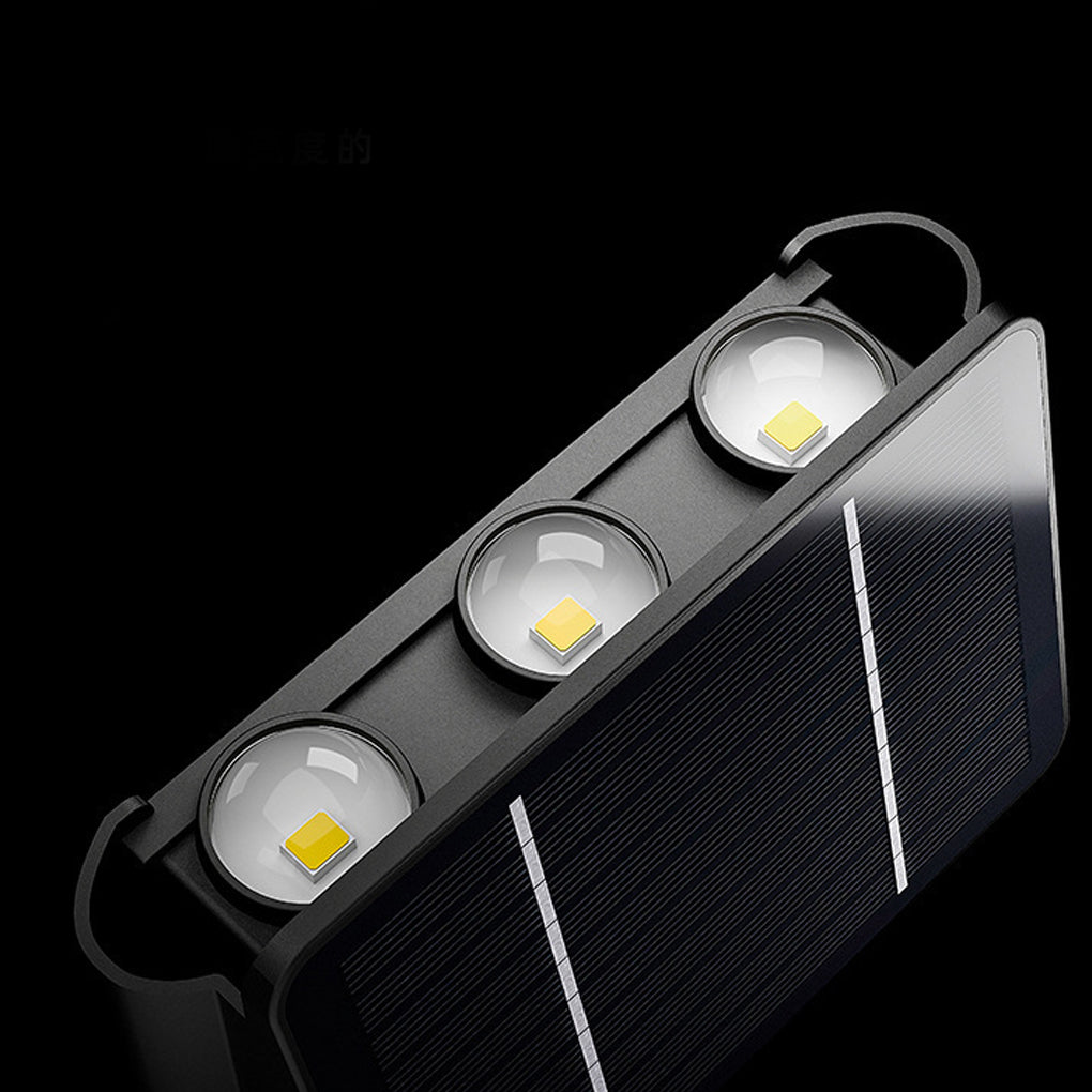 Modern Solar LED Outdoor Wall Light - Up Down Waterproof Black
