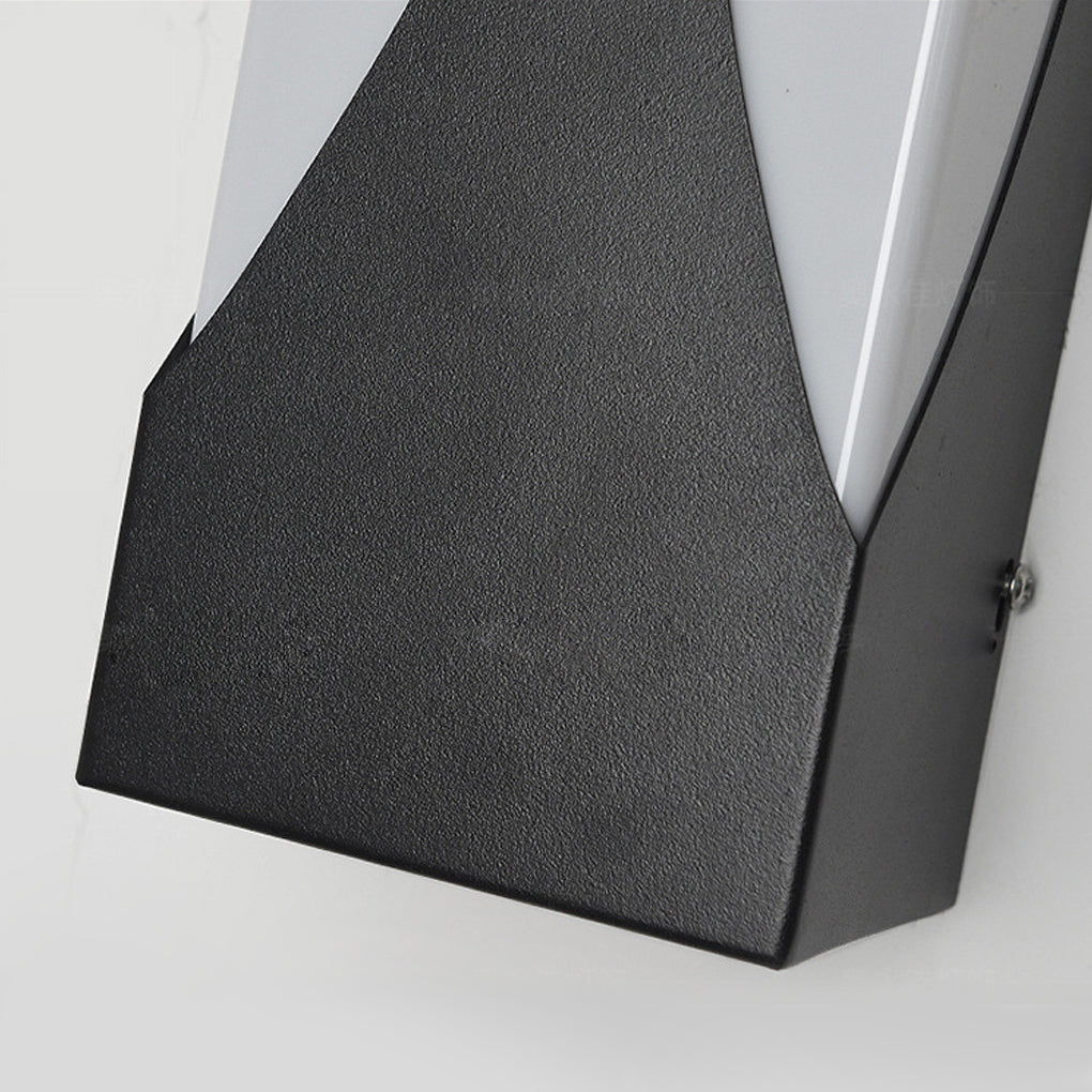 Modern Black LED Outdoor Wall Sconce - Waterproof Rectangular Design