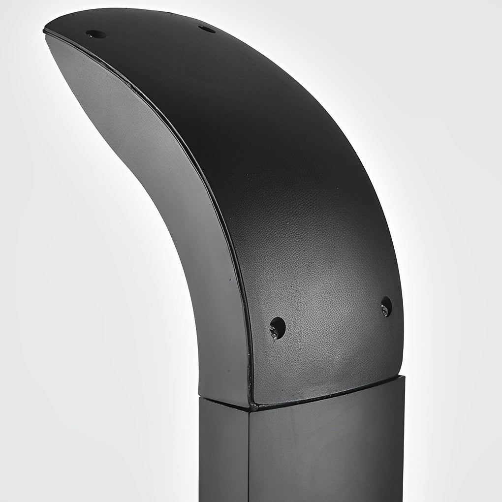 Modern Curved Head COB LED Pathway Lights - Aluminum
