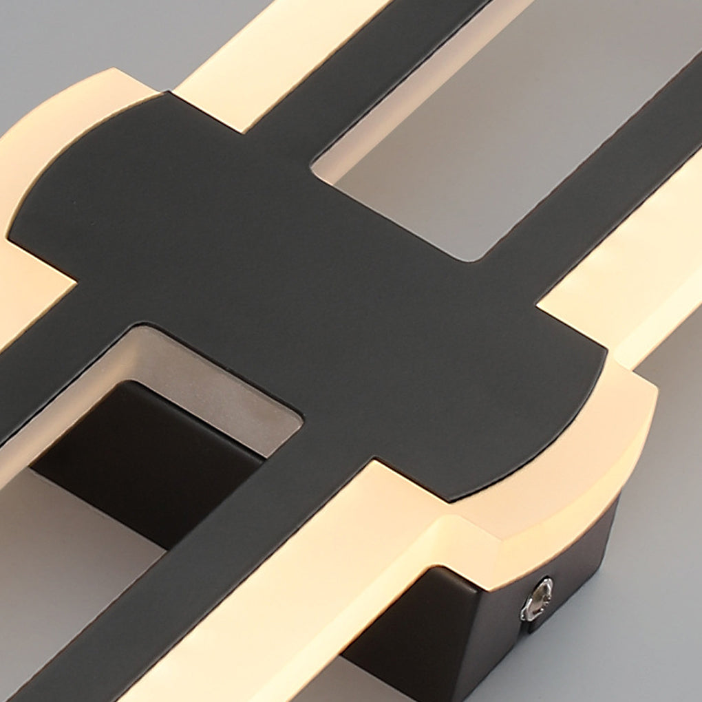 Rounded Rectangular LED Wall Sconce Modern Minimalist Iron Lighting