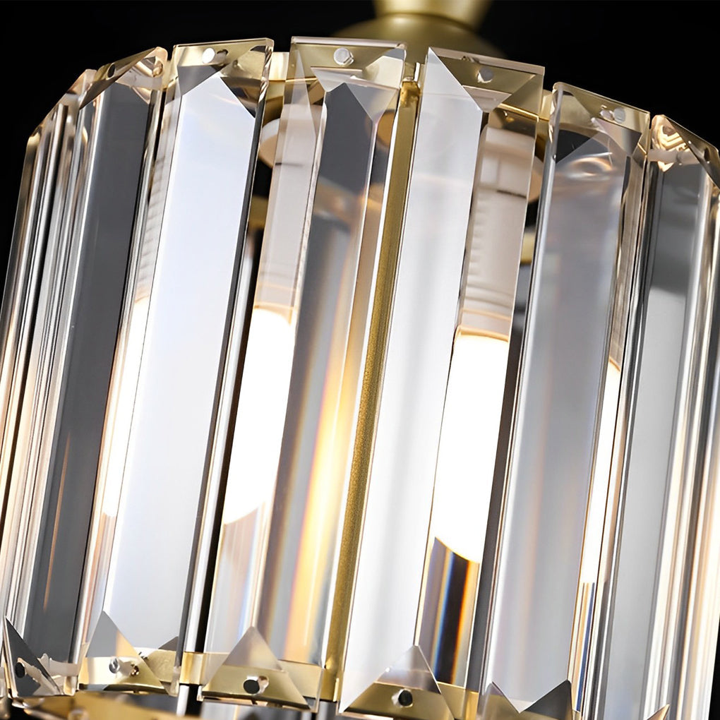 Modern Crystal Pendant Light with Three-Step Dimming