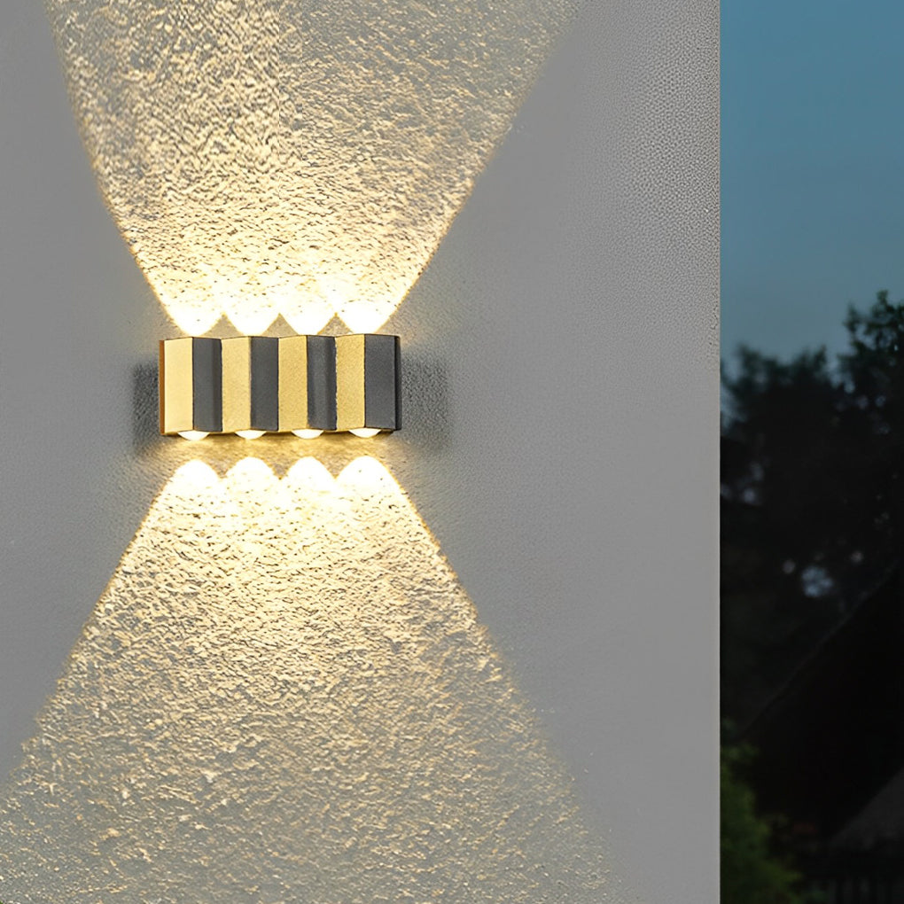 Modern LED Up Down Wall Light Aluminum Outdoor Waterproof IP65