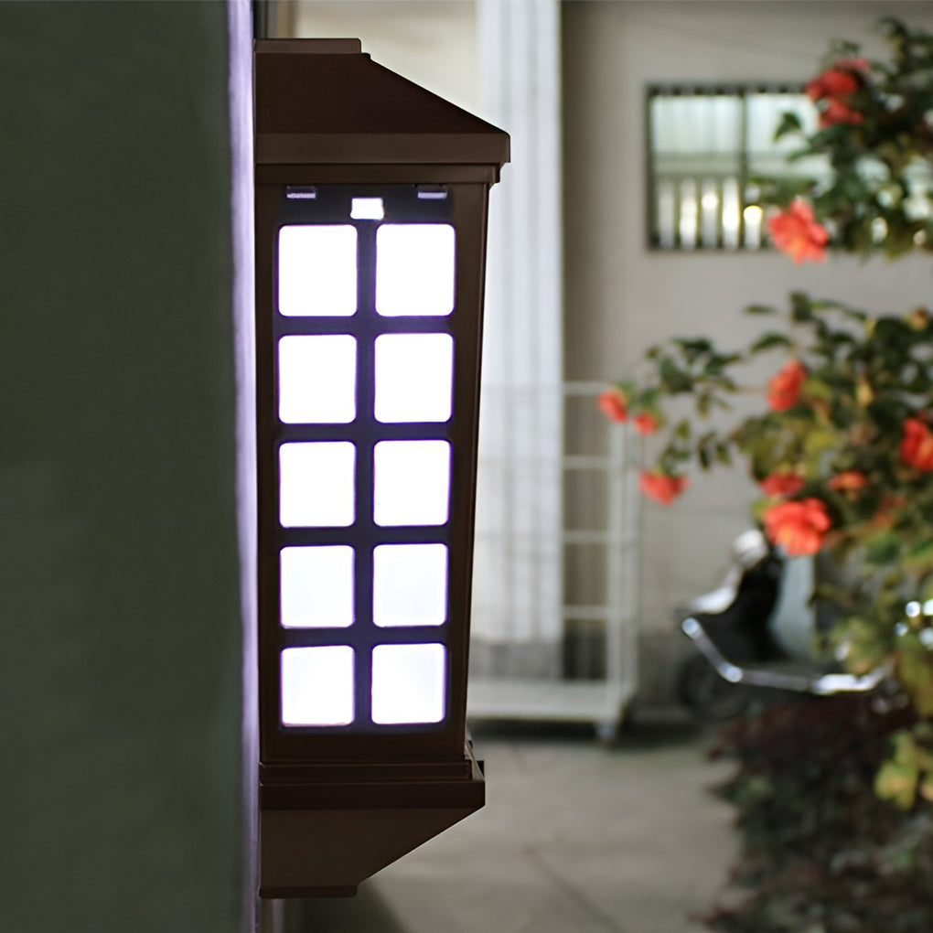 Solar Motion Sensor LED Outdoor Wall Light with Auto Light Control