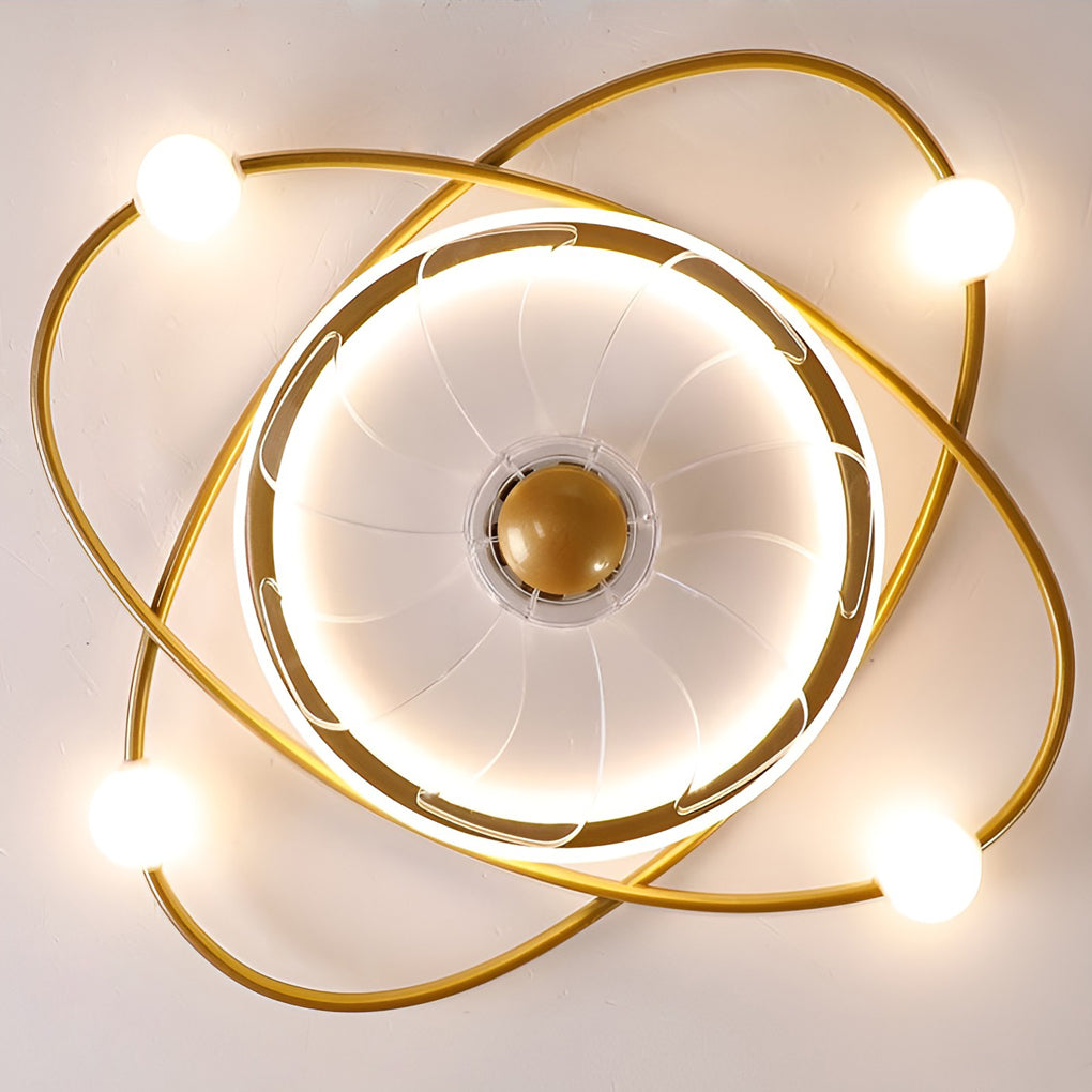 Modern LED Ceiling Fan Light with Remote Dimming - 22 Inch
