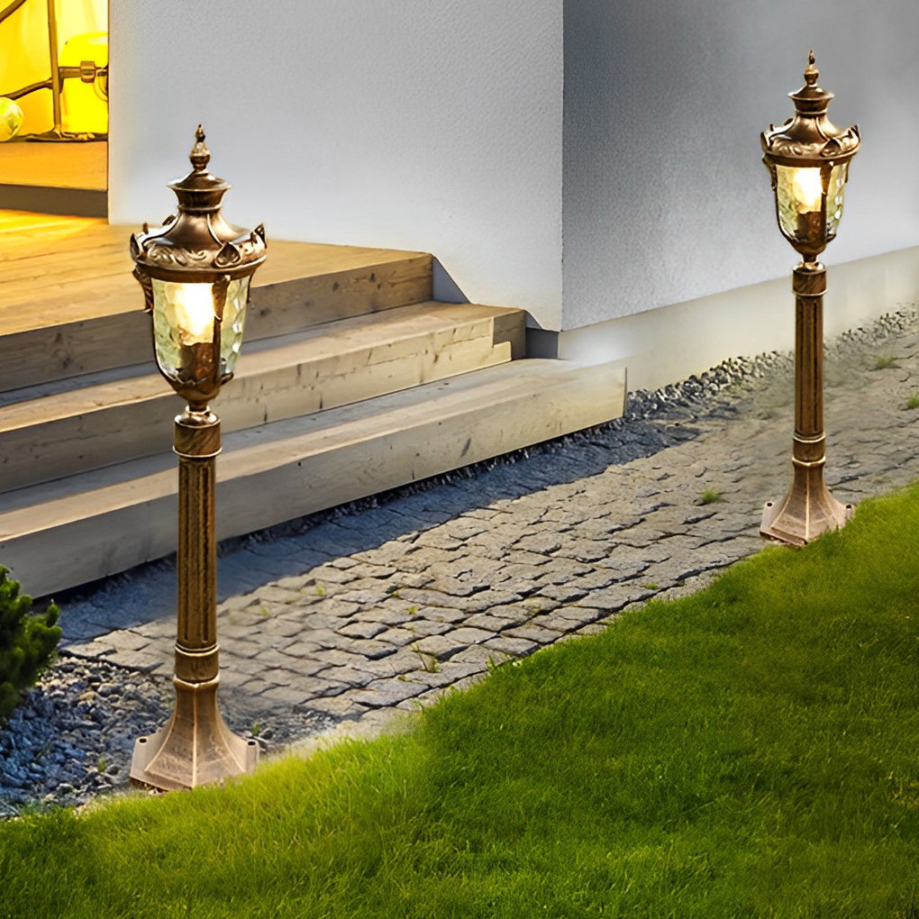 Industrial Outdoor Pathway Light Die-Cast Aluminum Glass Lamp