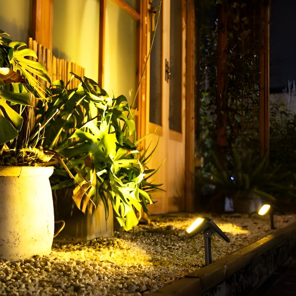 Modern Solar LED Outdoor Lawn Lights - Waterproof IP65 (Set of 2)