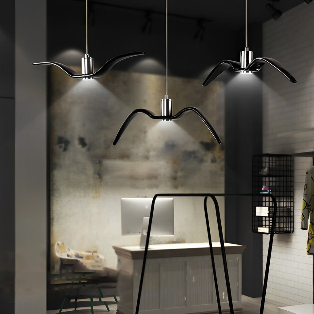 Seagull Wing LED Pendant Light – Modern Sculptural Ceiling Lamp