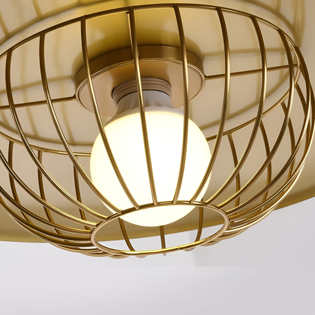 Modern Circular Iron Pendant Light with Three-Step Dimming