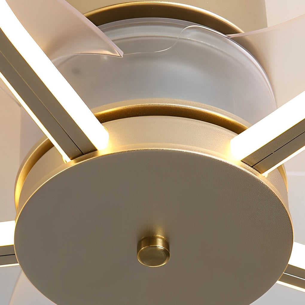 Floral Bladeless Ceiling Fan Light with Dimmable LED