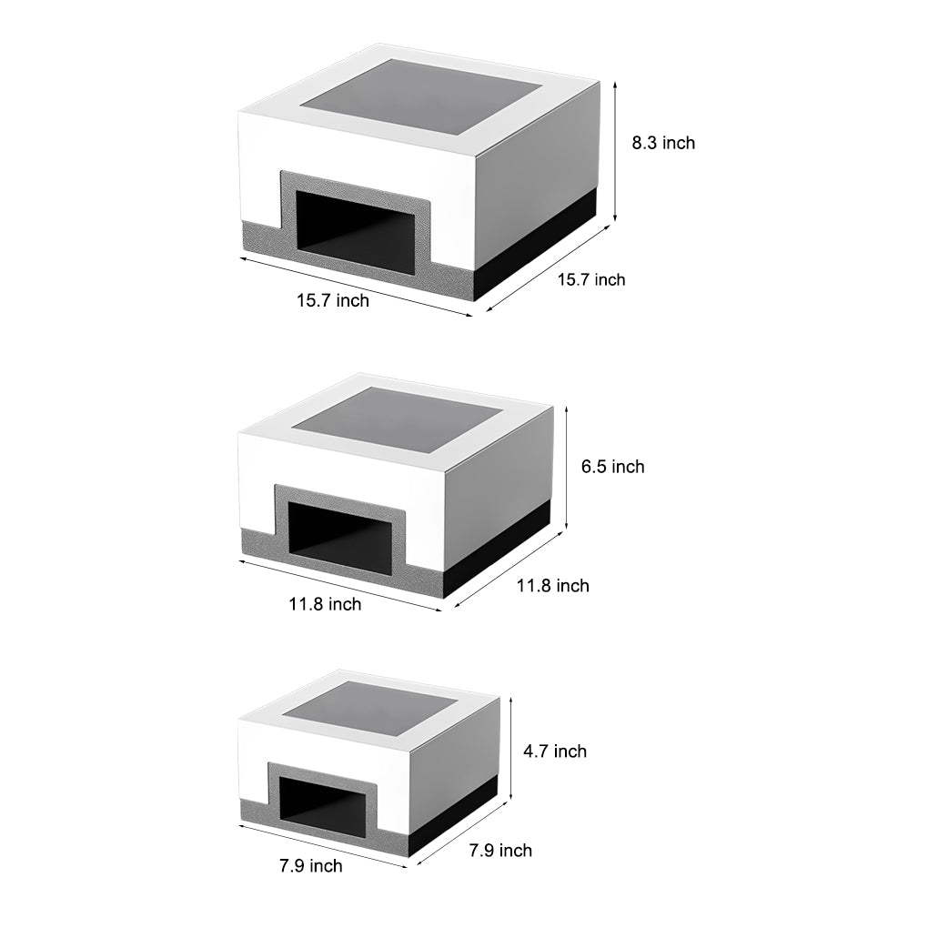 Modern Square Solar Post Cap Light – Stainless Steel & PE