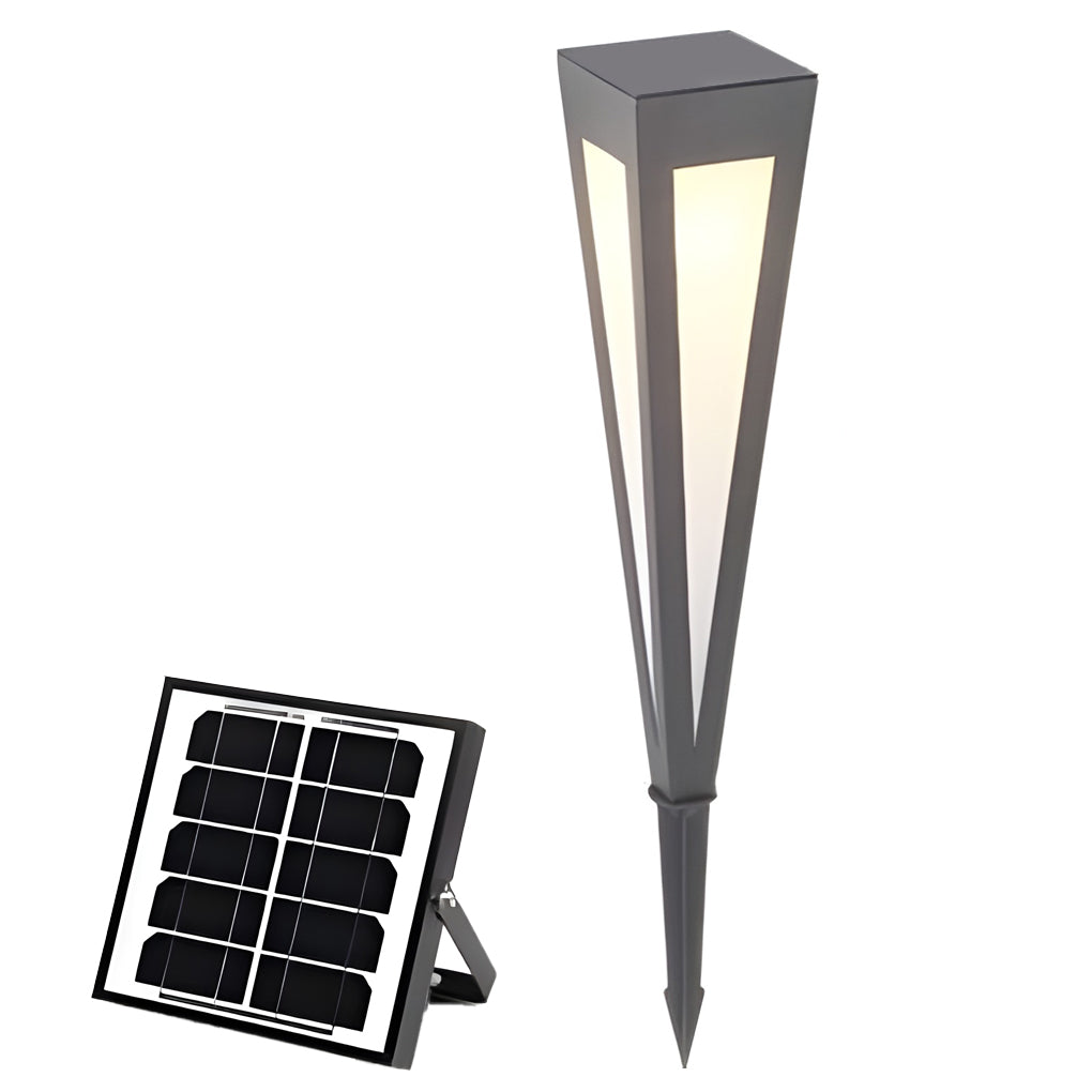 RGB Solar Pathway Light Square Top Aluminum Outdoor Lawn Lighting