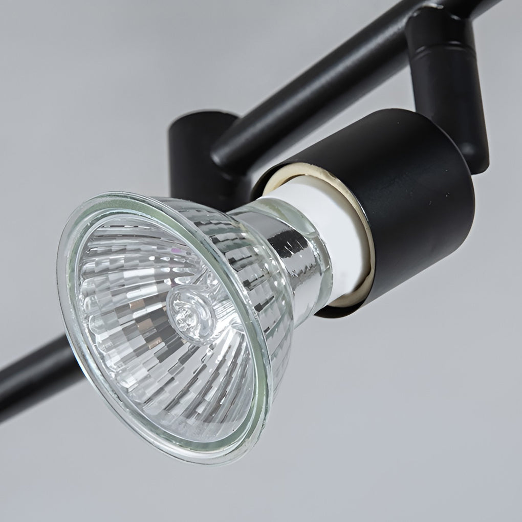 Adjustable Iron Directional Ceiling Light - Black Nordic Flush Mount
