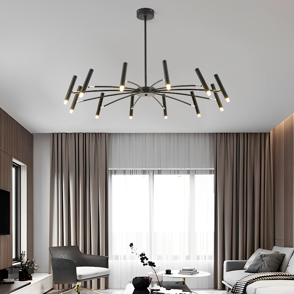 Adjustable Metal LED Minimalist Chandelier with 3-Step Dimming